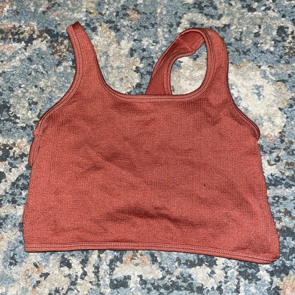 Aeropostale ribbed burnt orange reversible tank